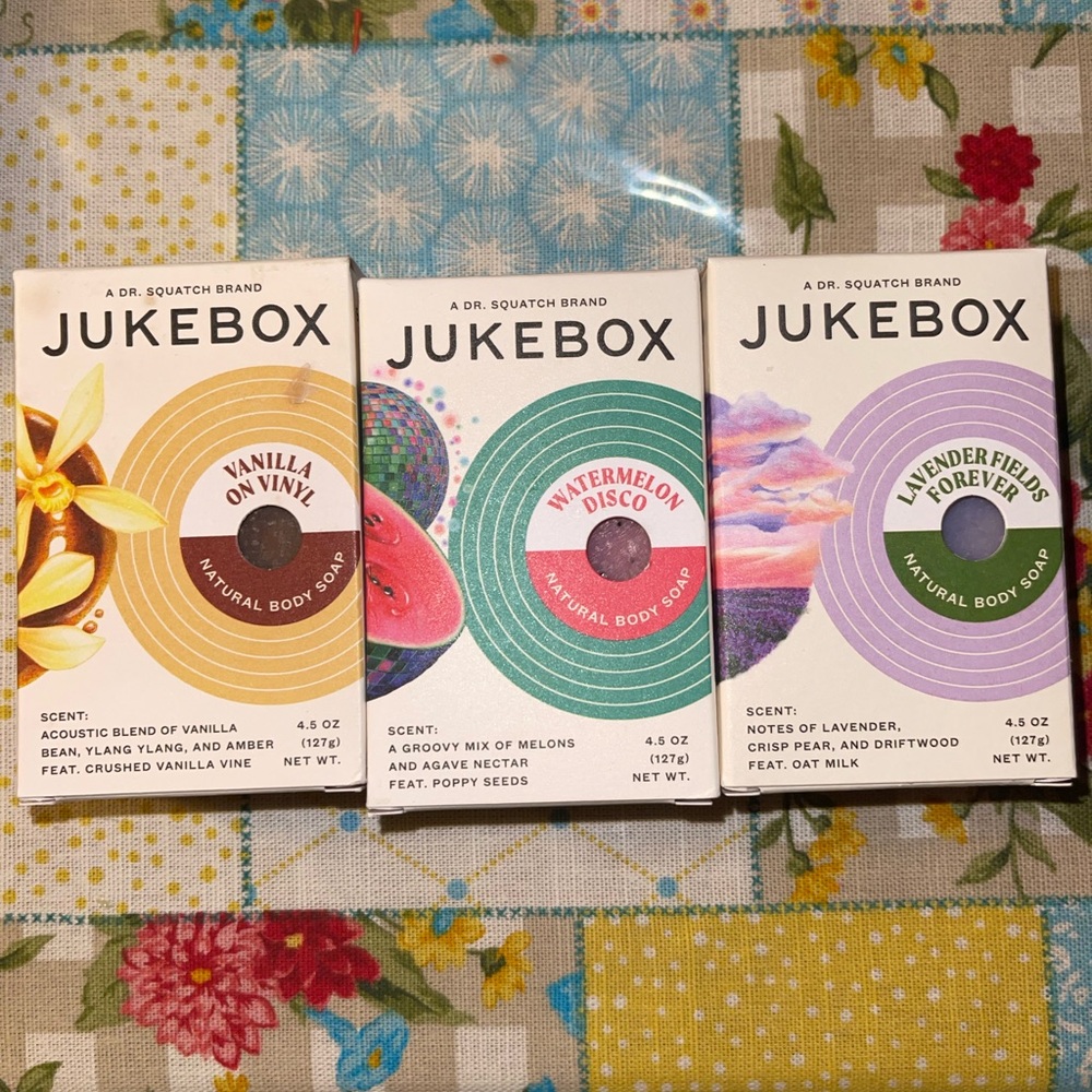 Natural Body Soap Set - Vanilla, Watermelon, Lavender